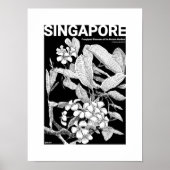 Boho Wilde Bloem Roze Bloem Illustratie Poster (Voorkant)