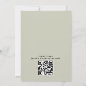 Boho Wilde Bloem Rustieke Budget QR Code Huwelijk Kaart (Achterkant)