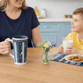 Boho Wilde Bloem Streep Modern Liefde Mijn Moeder Latte Mok