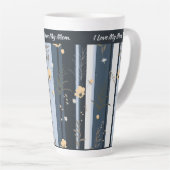 Boho Wilde Bloem Streep Modern Liefde Mijn Moeder Latte Mok (Rechterhoek)