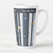 Boho Wilde Bloem Streep Modern Liefde Mijn Moeder Latte Mok (Rechts)