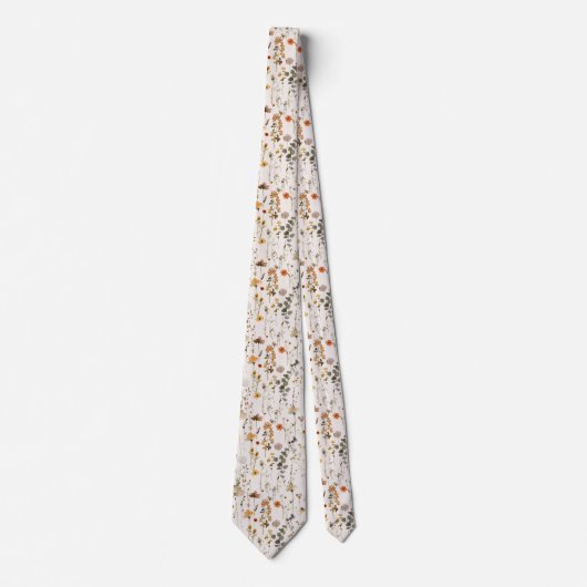 Boho Wilde Bloem Stropdas (Voorkant)