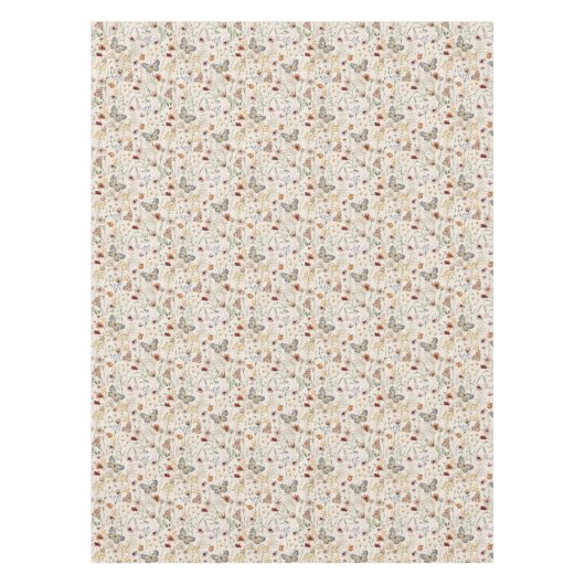 Boho Wilde Bloem Tafelkleed (Voorkant)