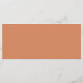 Boho wilde bloem terracotta bruiloft menu (Achterkant)