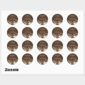 Boho Wilde Bloem Tuin Bloemen Bruiloft Ronde Sticker (Vel)