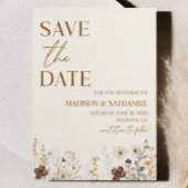 Boho Wilde Bloem Tuin Bruiloft Save The Date