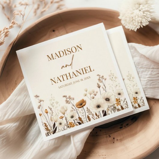 Boho Wilde Bloem Tuin Bruiloft Servet