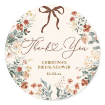 Boho wilde bloem verliefd bruiloft sticker