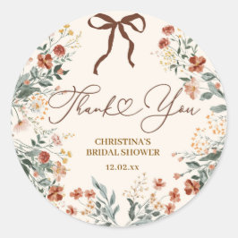 Boho wilde bloem verliefd bruiloft sticker