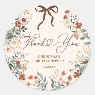 Boho wilde bloem verliefd bruiloft sticker