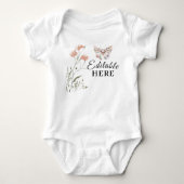 Boho Wilde Bloem Vlinder Bloemstuk Romper (Voorkant)