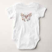 Boho Wilde Bloem Vlinder Bloemstuk Romper (Achterkant)