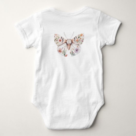 Boho Wilde Bloem Vlinder Bloemstuk Romper (Achterkant)