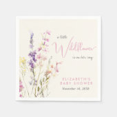 Boho wilde bloem waterverf baby shower servetten (Voorkant)