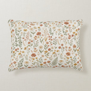 Boho-wilde-bloem-waterverf-bloem-terracotta accent kussen