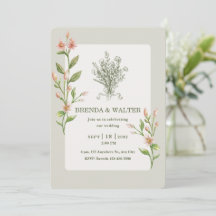 Boho Wilde Bloem Waterverf Botanische Salie Bruilo