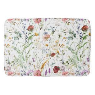 Boho Wilde Bloem Waterverf Lente Bloem Badmat