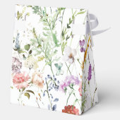 Boho Wilde Bloem Waterverf Lente Bloem Bedankdoosjes (Achterkant)