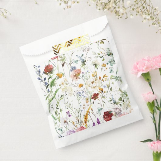 Boho Wilde Bloem Waterverf Lente Bloem Bedankzakje (Gezegeld)