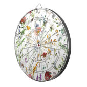 Boho Wilde Bloem Waterverf Lente Bloem Dartbord (Voorkant Rechts)