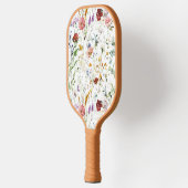 Boho Wilde Bloem Waterverf Lente Bloem Pickleball Paddle (Links)