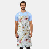 Boho Wilde Bloem Waterverf Lente Bloem Schort (Gedragen)