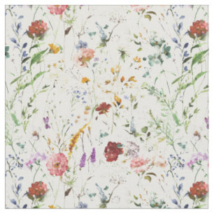 Boho Wilde Bloem Waterverf Lentebloem Stof