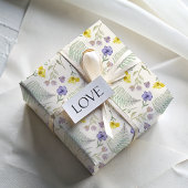 Boho Wilde Bloem Waterverf Patroon Inpakpapier Vel