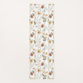 Boho Wilde Bloem Waterverf Yogamat (Voorkant)