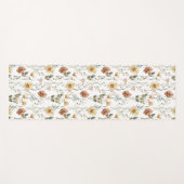Boho Wilde Bloem Waterverf Yogamat (Voorkant (horizontaal))