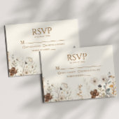 Boho Wilde Bloem Wilde Bloemen Bloemstuk Bruiloft RSVP Kaartje