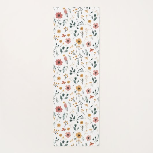 Boho Wilde Bloem Yogamat (Achterkant)