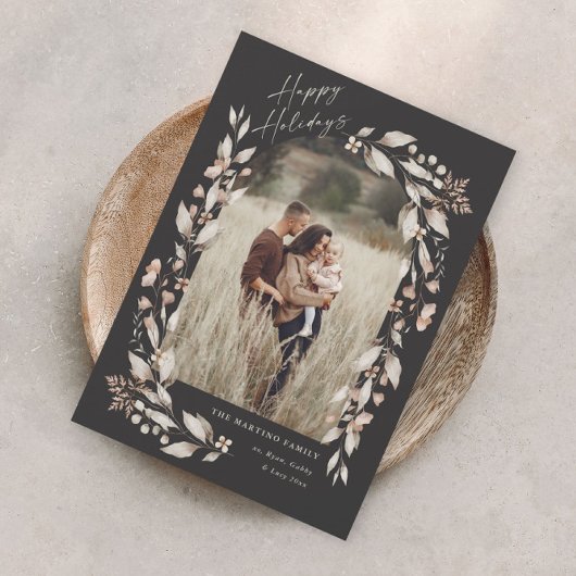 Boho Wilde Bloemboog Foto Kerstvakantie