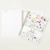Boho Wilde Bloemen Aangepaste Naam Initiaal Planner (Display)