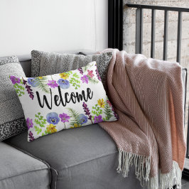 Boho wilde bloemen accent kussen