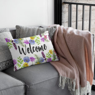 Boho wilde bloemen accent kussen