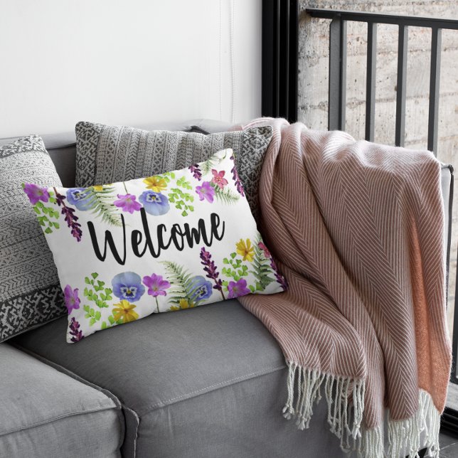 Boho wilde bloemen accent kussen (Creator heeft geüpload)