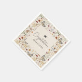 Boho Wilde Bloemen Afstuderen Servet (Hoek)