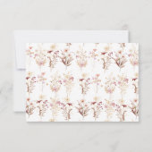 Boho wilde bloemen antwoordkaart RSVP kaartje (Achterkant)
