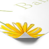 Boho wilde bloemen Baby shower Poster (Hoek)