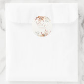 Boho wilde bloemen Baby shower Ronde Sticker (Tas)