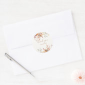 Boho wilde bloemen Baby shower Ronde Sticker (Envelop)