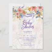 Boho Wilde Bloemen Baby Shower Tuinfeest Kaart (Voorkant)