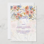 Boho Wilde Bloemen Baby Shower Tuinfeest Kaart (Achterkant)