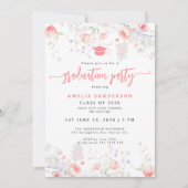 Boho wilde bloemen bloei eindexamenfeest kaart (Voorkant)