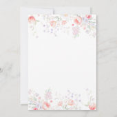 Boho wilde bloemen bloei eindexamenfeest kaart (Achterkant)