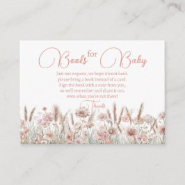 Boho wilde bloemen boeken voor baby kaart | Neutra