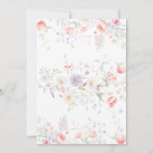Boho wilde bloemen boog foto afstuderen aankondiging (Achterkant)