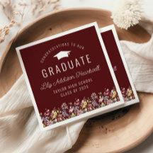 Boho Wilde Bloemen Bordeaux Afstudeerfeest