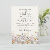 Boho Wilde Bloemen Bruidsdiner Kaart (Staand voorkant)